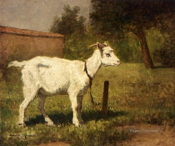 ヘンリエット・ロナー・クニップ Painting - 草原のヤギ 動物 羊 ヘンリエット・ロナー・クニップ